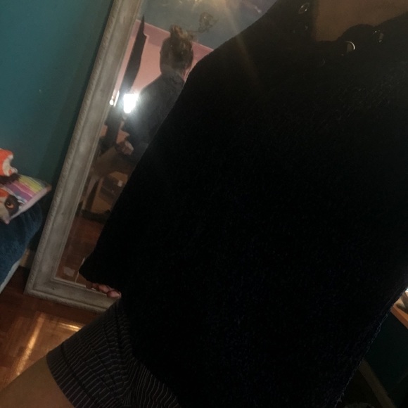 blue fuzzy sweater - Picture 3 of 4